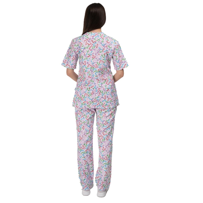 Formteks Kadın Muska Yaka Desenli Takım