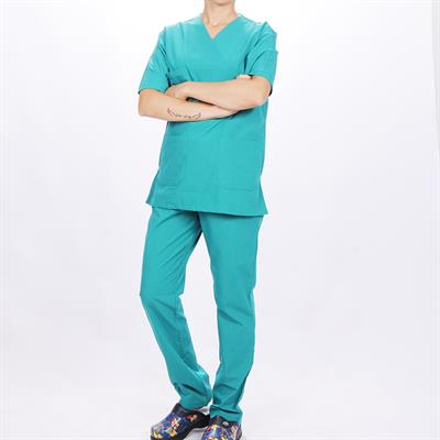Formteks Kadın Muska Yaka Hemşire Forması Yeşil