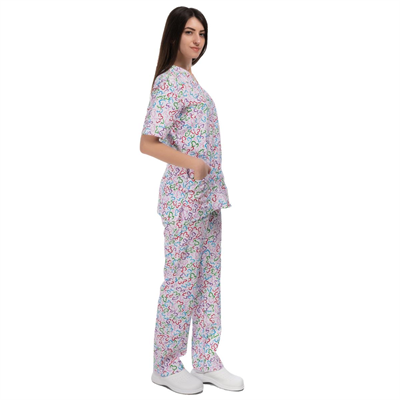 Formteks Kadın Muska Yaka Takım  Desenli 