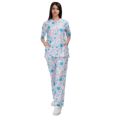 Formteks Kadın Muska Yaka Takım  Desenli 