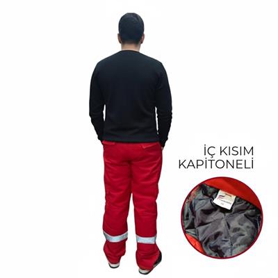 Formteks  Kapitoneli  Ref.  Kırmızı  İş Pantolonu