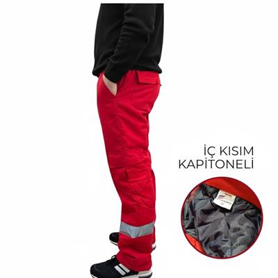 Formteks  Kapitoneli  Ref.  Kırmızı  İş Pantolonu