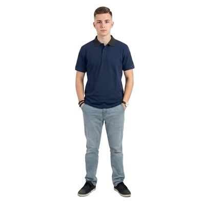 Formteks Polo Yaka Tshirt İndigo Yaka