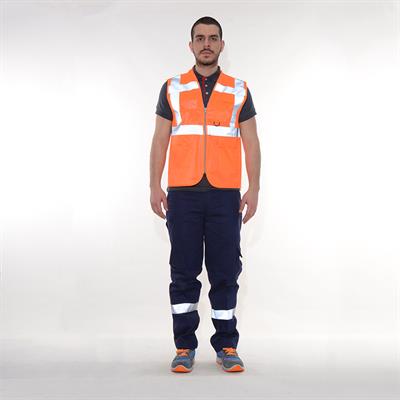 Formteks Reflektörlü Mühendis Yelek Turuncu