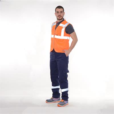 Formteks Reflektörlü Mühendis Yelek Turuncu