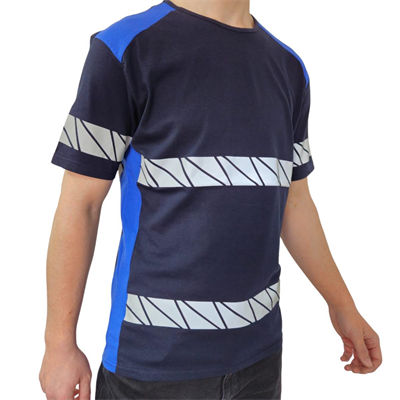 Formteks RefleX Pro – Reflektör Baskılı O  Yaka  İş Tişörtü Lacivert Sax