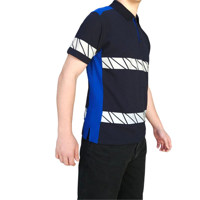 Formteks RefleX Pro – Reflektör Baskılı Polo Yaka İş Tişörtü Lacivert Sax
