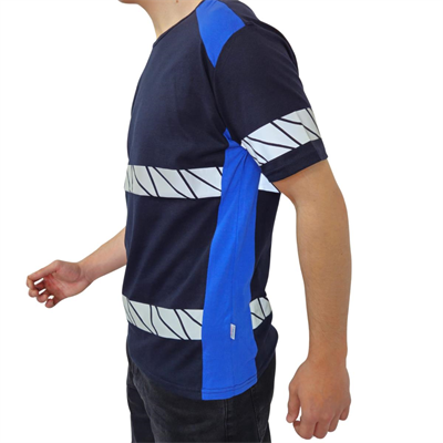Formteks RefleX Pro – Reflektör Baskılı O  Yaka  İş Tişörtü Lacivert Sax