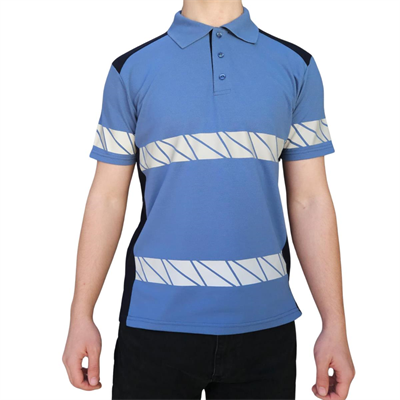 Formteks RefleX Pro – Reflektör Baskılı Polo Yaka İş Tişörtü İndigo Lacivert