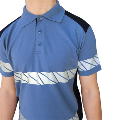 Formteks RefleX Pro – Reflektör Baskılı Polo Yaka İş Tişörtü İndigo Lacivert