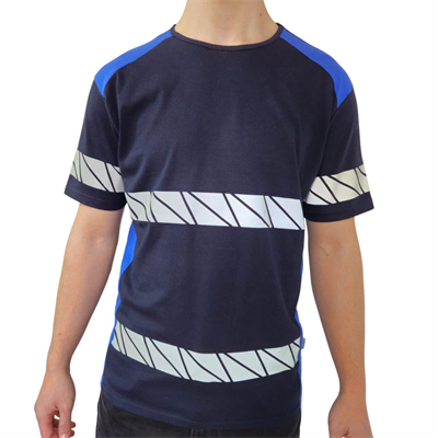 Formteks RefleX Pro – Reflektör Baskılı O  Yaka  İş Tişörtü Lacivert Sax