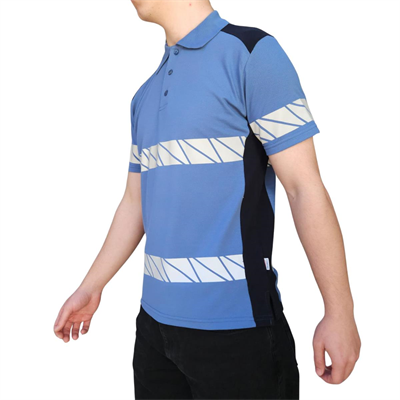 Formteks RefleX Pro – Reflektör Baskılı Polo Yaka İş Tişörtü İndigo Lacivert