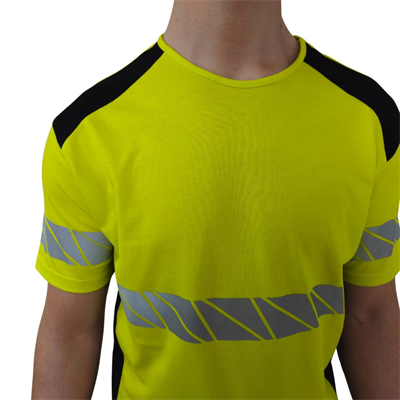 Formteks RefleX Pro – Reflektör Baskılı O Yaka İş Tişörtü Sarı Siyah