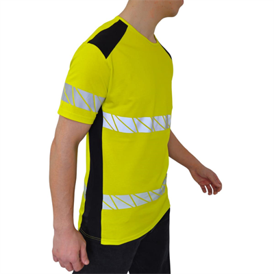 Formteks RefleX Pro – Reflektör Baskılı O Yaka İş Tişörtü Sarı Siyah