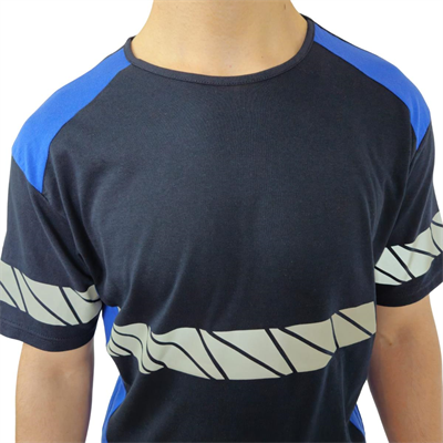 Formteks RefleX Pro – Reflektör Baskılı O  Yaka  İş Tişörtü Lacivert Sax