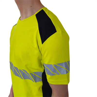 Formteks RefleX Pro – Reflektör Baskılı O Yaka İş Tişörtü Sarı Siyah