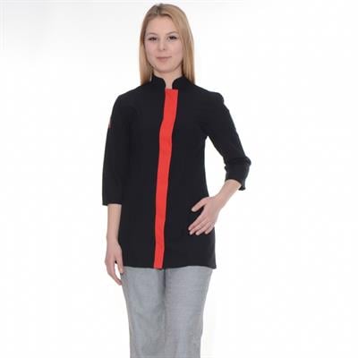 Formteks Siyah Kadın Aşçı Ceketi