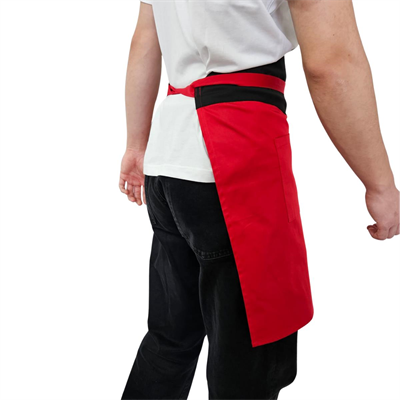 Formteks Siyah-Kırmızı  Garnili  Belden Önlük 