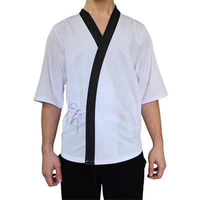 Formteks Sushi Şef Kimono Ceketi  Beyaz Çizgili