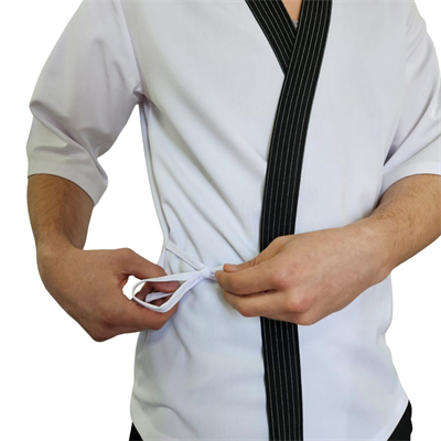 Formteks Sushi Şef Kimono Ceketi  Beyaz Çizgili