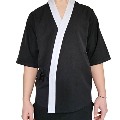 Formteks Sushi Şef Kimono Ceketi Siyah Beyaz
