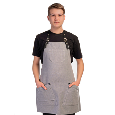 Formteks Toka Ayarlı Barista Gri  Önlük