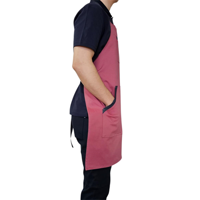 Formteks Tokalı Biye Cepli Boydan Önlük Pembe