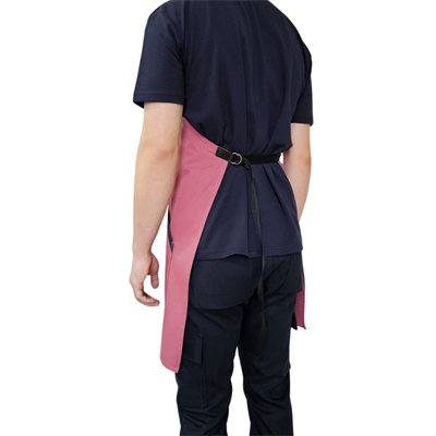 Formteks Tokalı Biye Cepli Boydan Önlük Pembe