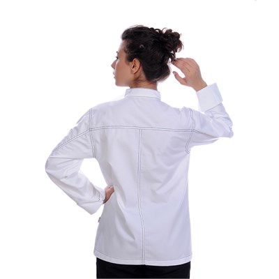 Formteks Unisex Aşçı Ceket Harman Gabardin Beyaz