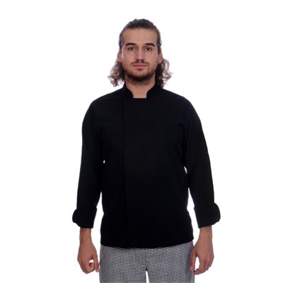 Formteks Unisex Aşçı Ceket Koltuk Altı Fileli Siyah
