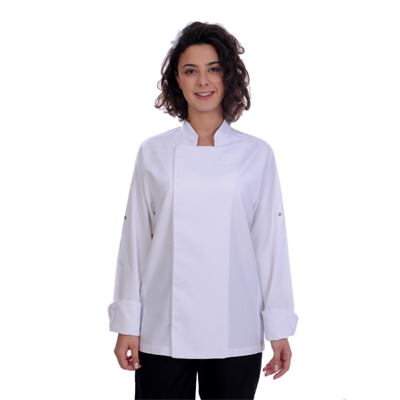 Formteks Unisex Aşçı Ceket Koltuk Altı Fileli Beyaz