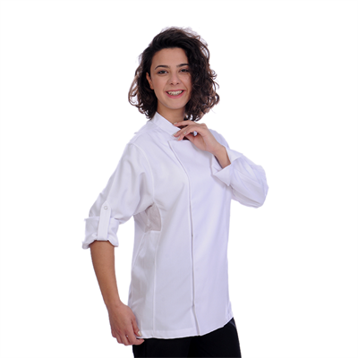 Formteks Unisex Aşçı Ceket Koltuk Altı Fileli Beyaz