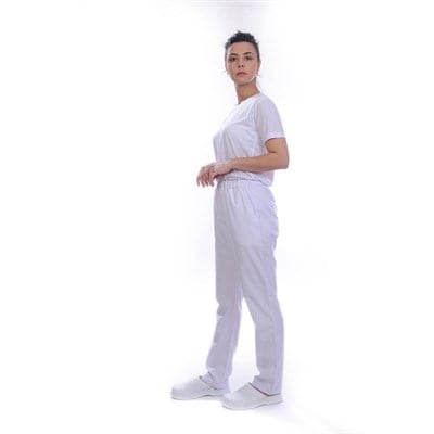 Formteks Unisex  Terry Cotton  Aşçı Pijama  Beyaz