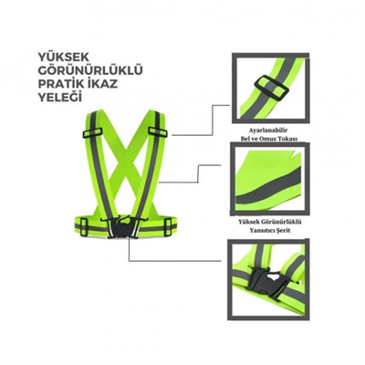 Formteks Yüksek Görünürlüklü Motorcu İkaz Yeleği