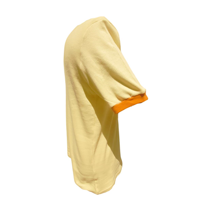 Promosyon V Yaka Tshırt Turuncu Yakalı