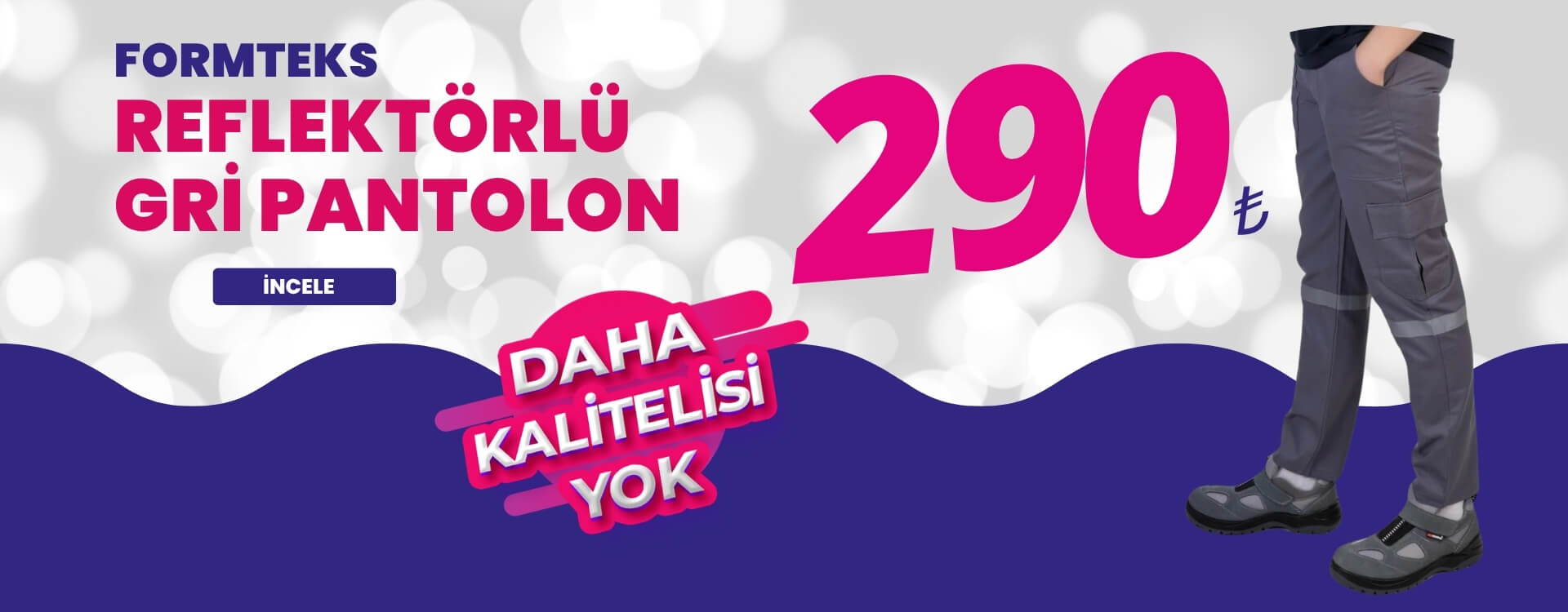 Eko Gri İşçi Pantolon
