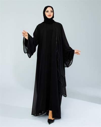 Dmown Erva Abaya Takım Siyah