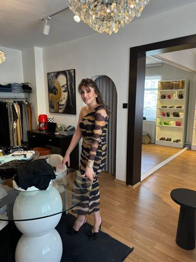 TÜL DRAPE DETAYLI ELBİSE