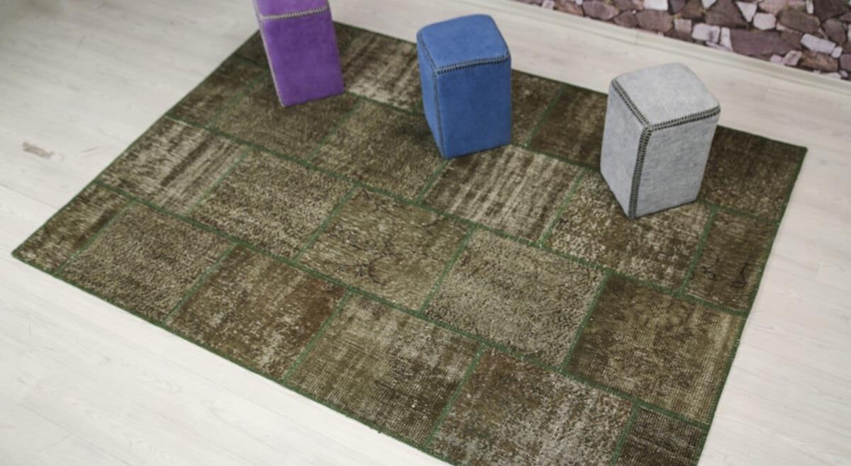 Madalyon Patchwork Antik Anadolu Halısı Forest