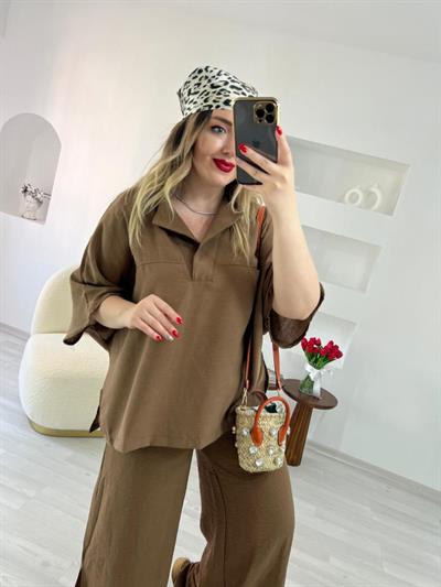Acı Kahve Ham Keten Takım