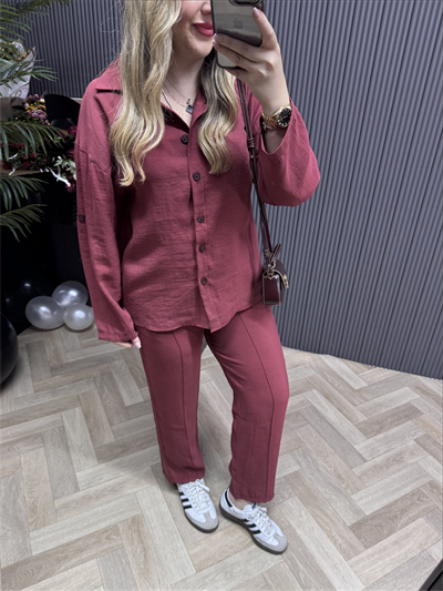 Adel Tensel Kumaş Takım Bordo