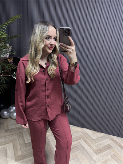 Adel Tensel Kumaş Takım Bordo