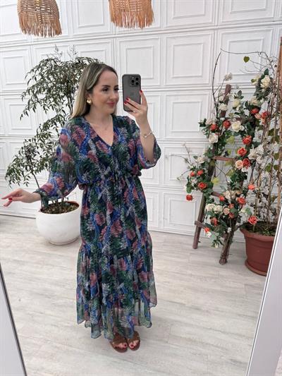 Alice Belden Bağlamalı Şifon Elbise
