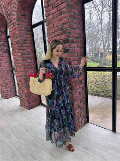 Alice Belden Bağlamalı Şifon Elbise