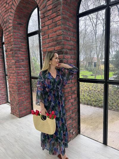 Alice Belden Bağlamalı Şifon Elbise