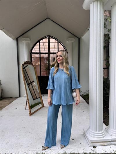 Almila Volanlı Tasarım Pilise Takım Bebek Mavi