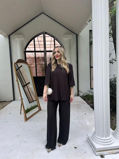 Almila Volanlı Tasarım Pilise Takım Siyah