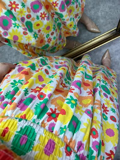 Aren Prensesn Model Balon Kol Pembe Desenli