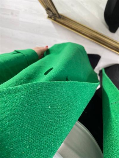 Astarsız Yazlık Eten Ceket Yeşil