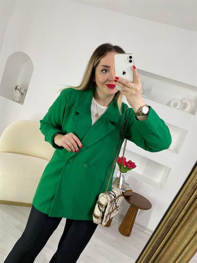 Astarsız Yazlık Eten Ceket Yeşil